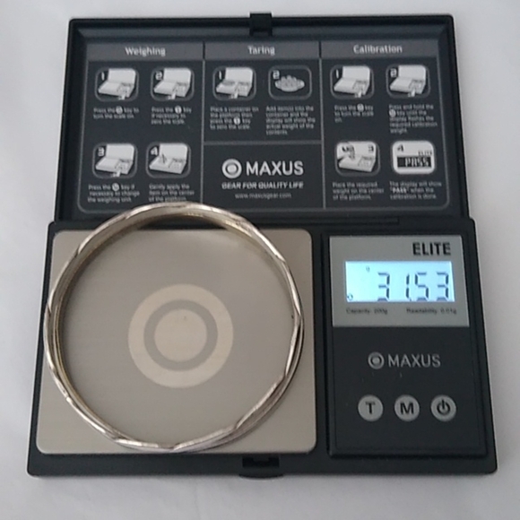 Sterling Silver 925 Taxco Mexico Bangle Bracelets, set of 2 - Picture 3 of 11